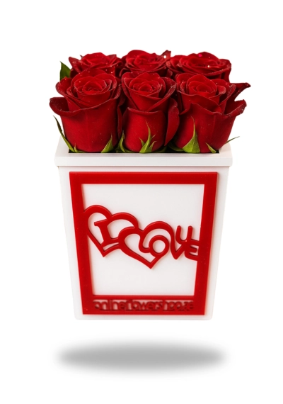 I Love - Red Roses Box